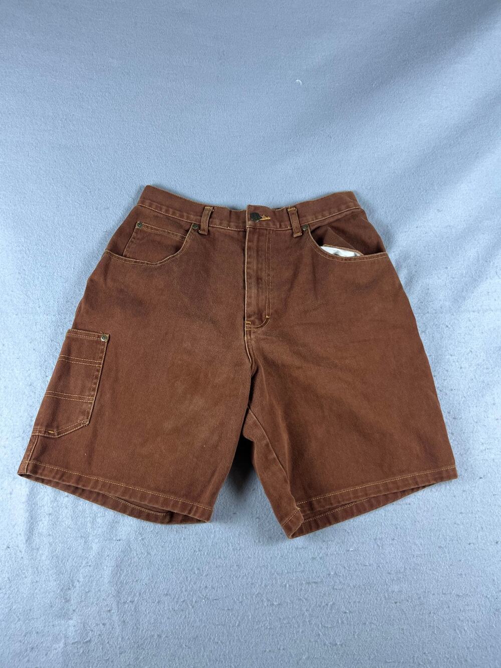 Vintage Eddie Bauer Cargo Shorts Women 10P Brown Classic Twill Outdoor Carpenter